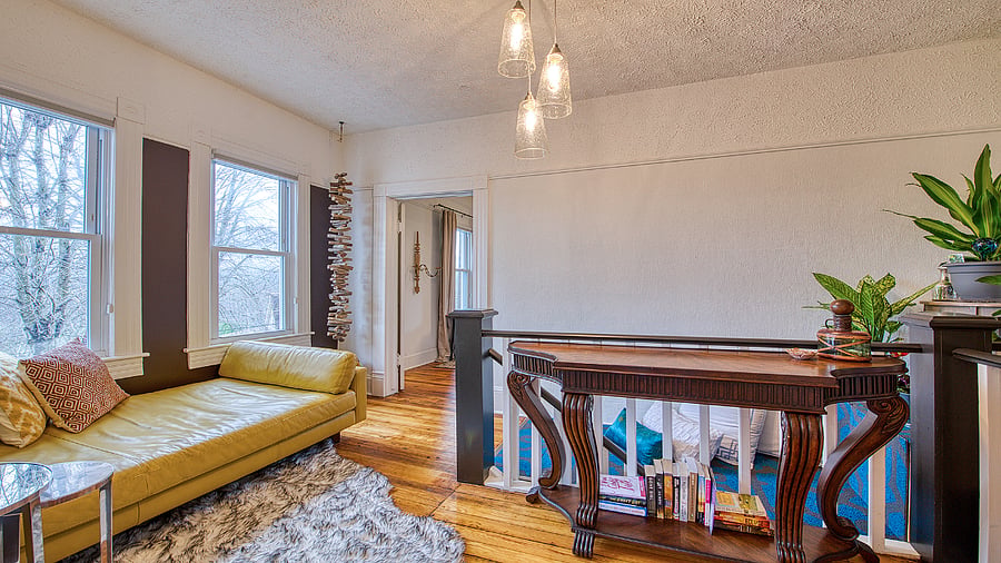 Reading nook with gorgeous views and natural light.