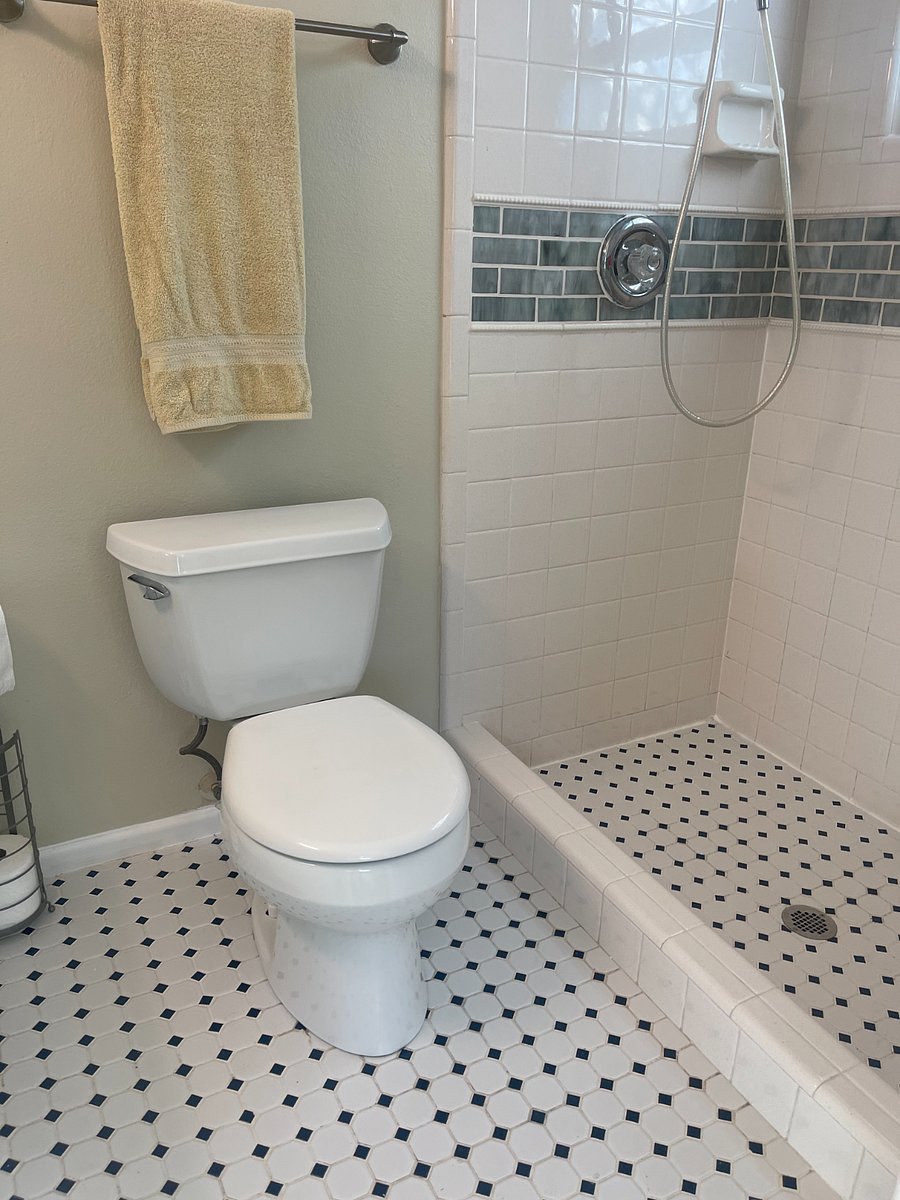 Primary Bath with tile shower