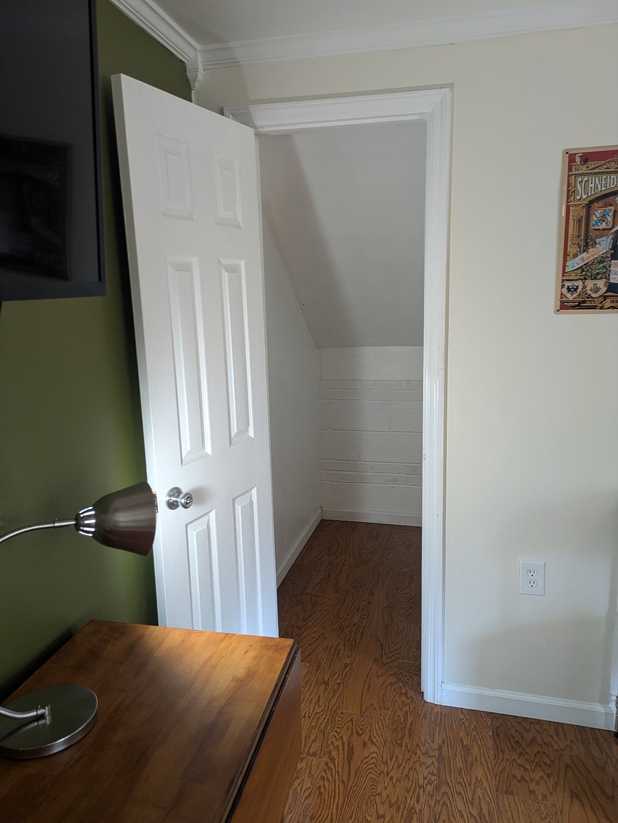 Large storage area for luggage with lock.