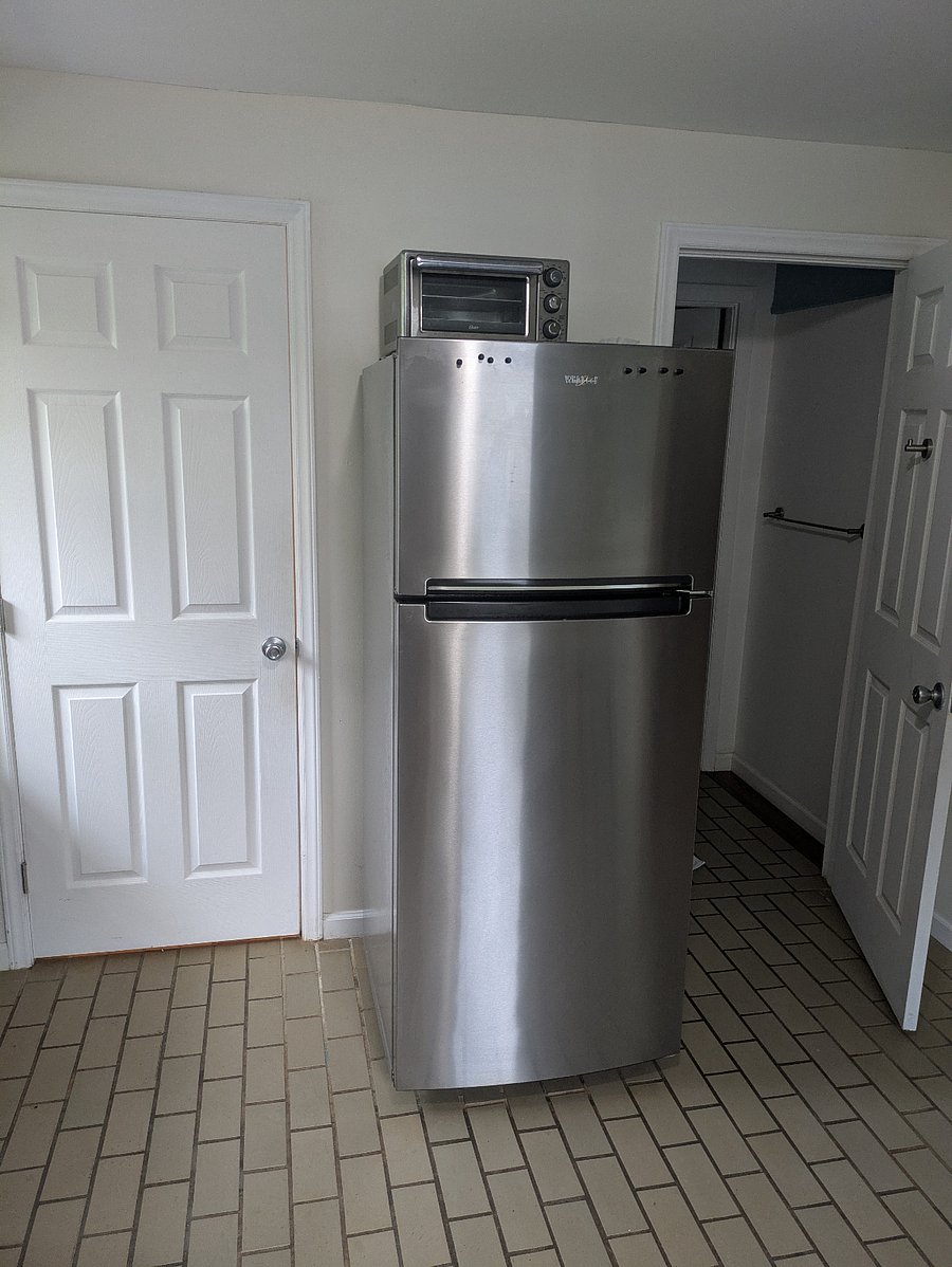 Full size fridge and freezer.