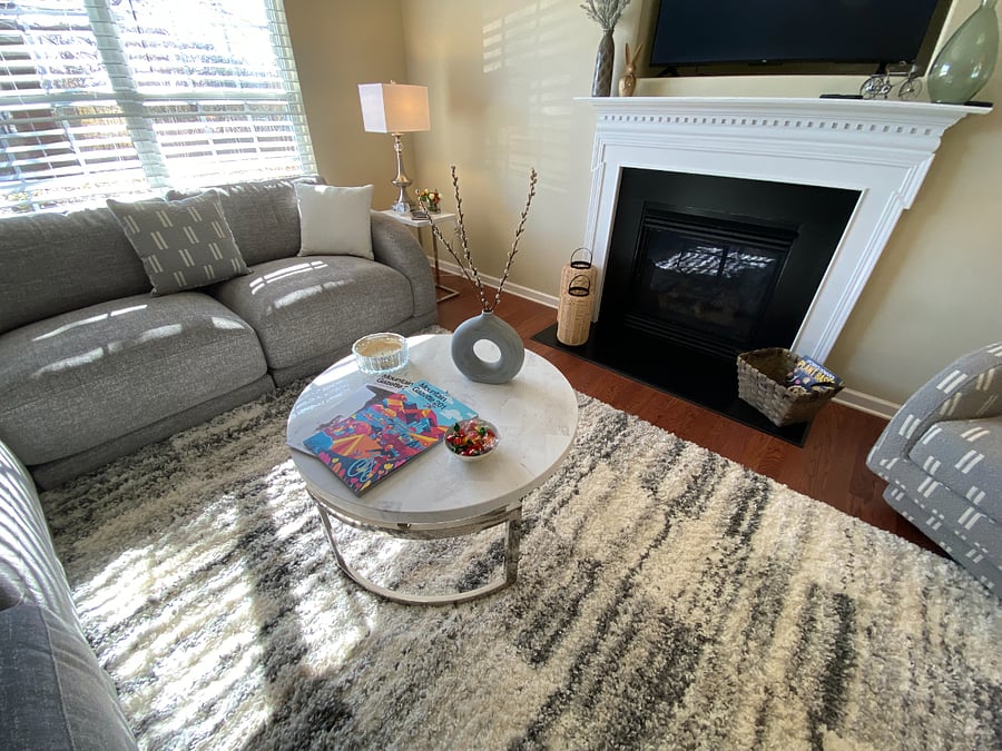 Cozy up to the gas fireplace