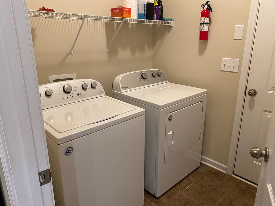 Washer and dryer. No quarters needed