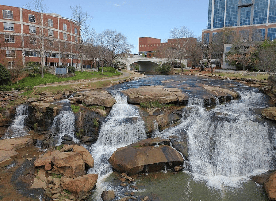 Reedy River Falls Park, Downtown Greenville