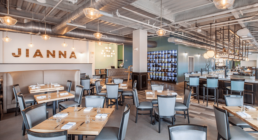 Jianna Modern Italian, downtown Greenville. We love a spot at the bar. 