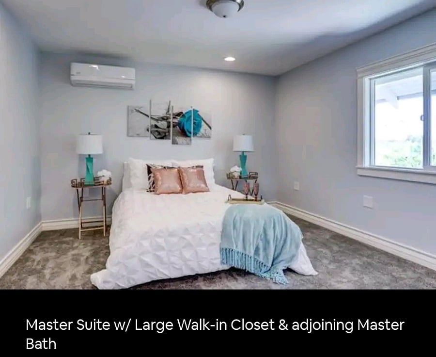Master Suite w/ Large Walk-in Closet & adjoining Master Bath