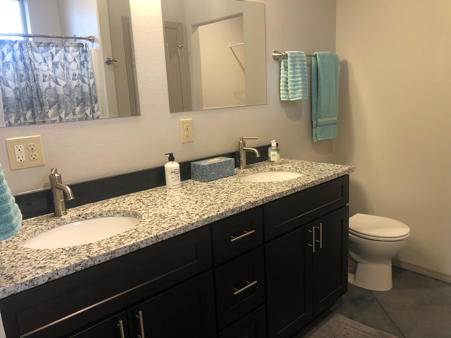 Master bath, double vanity. Walk in closet