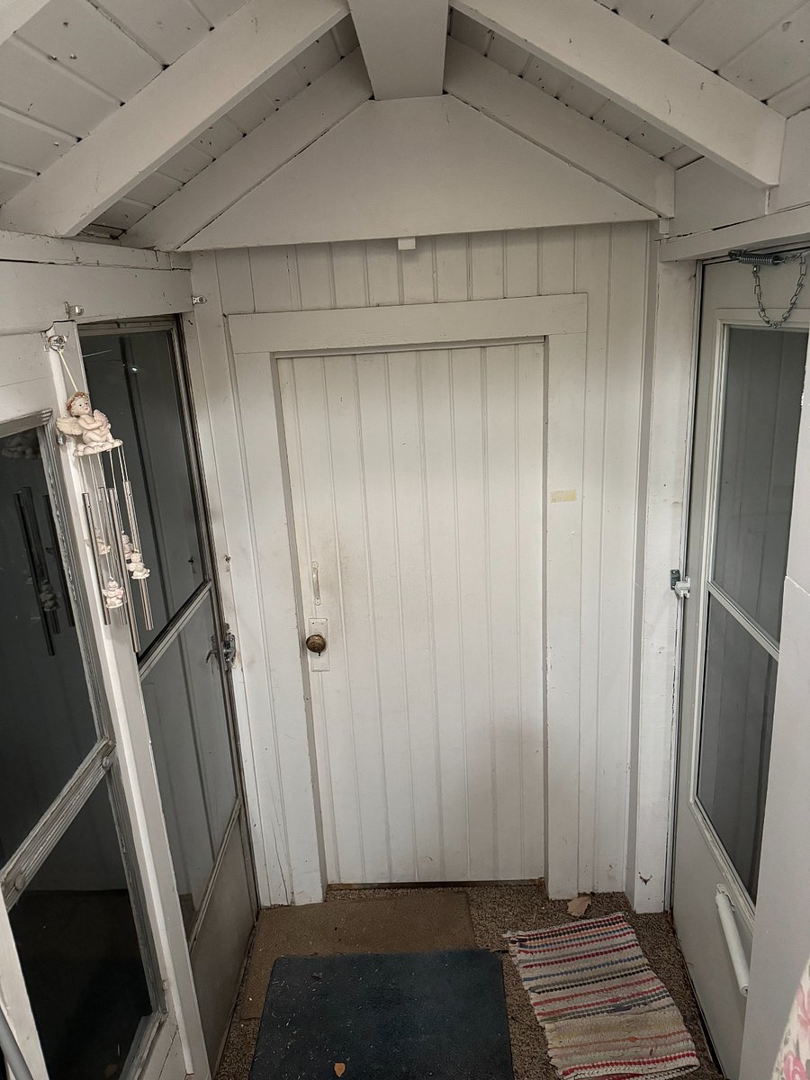 Breeze way from garage to house.