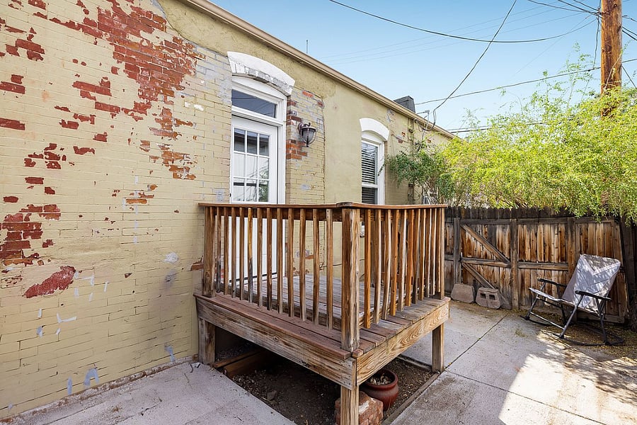 Back patio with Deck and Chairs