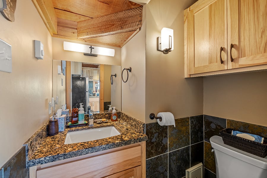 Main level powder room