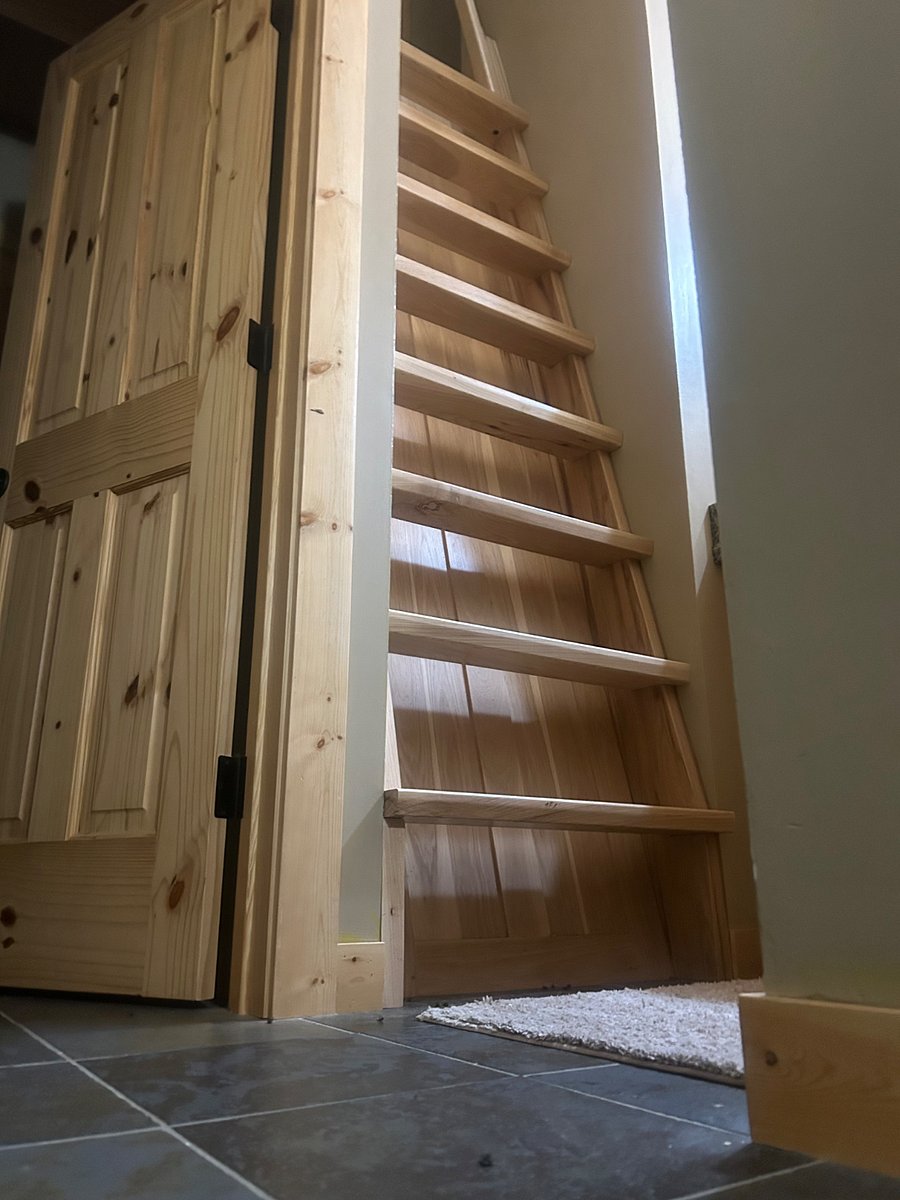 Ladder to finished attic space