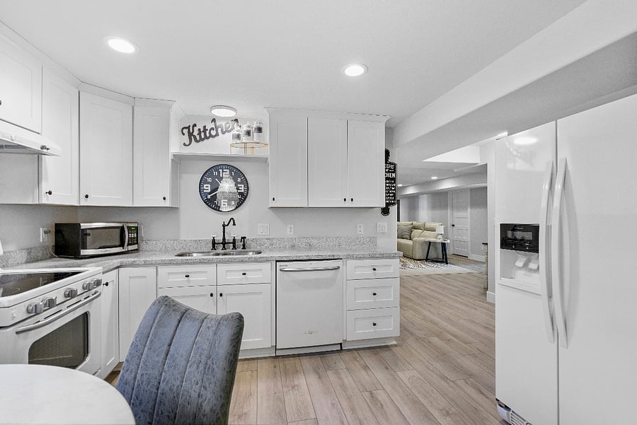 Basement Kitchen:
-Large Custom Pantry Cabinets Newly Installed