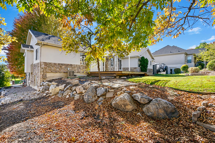 Back side yard basement entrance