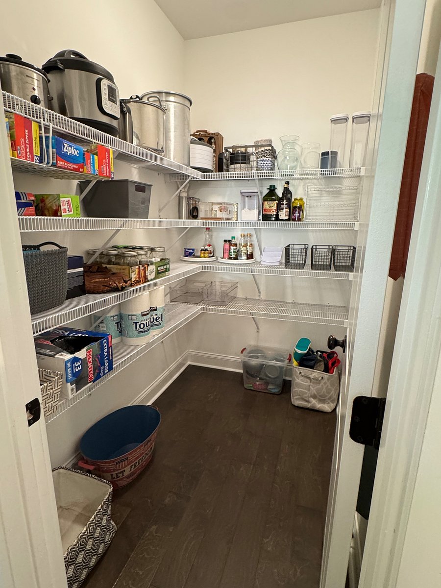 Spacious walk-in pantry