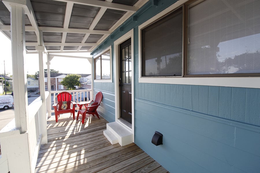 Upstairs private porch and entrance