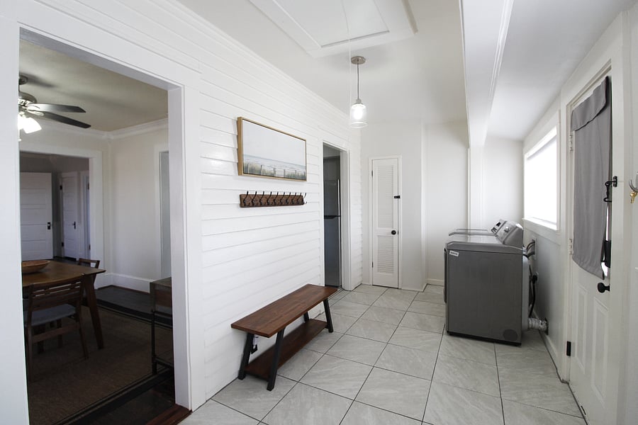 Large capacity washer and dryer.
