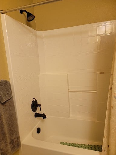 Private Bathroom with Shower and Tub.