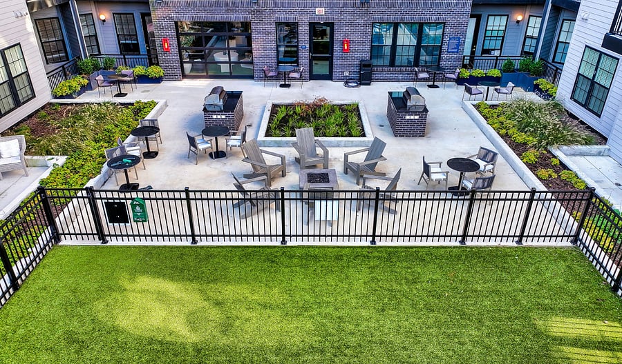 Courtyard with grill