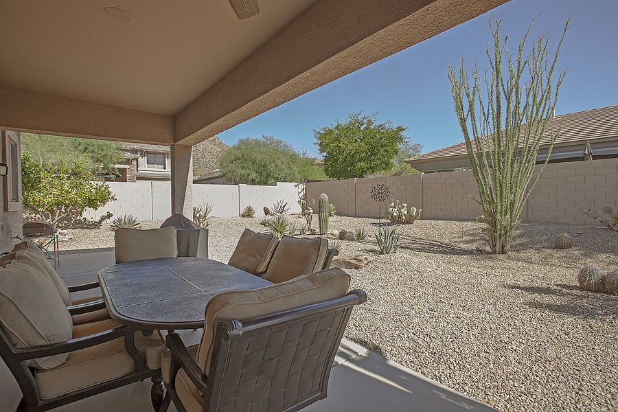 Patio table and BBQ area