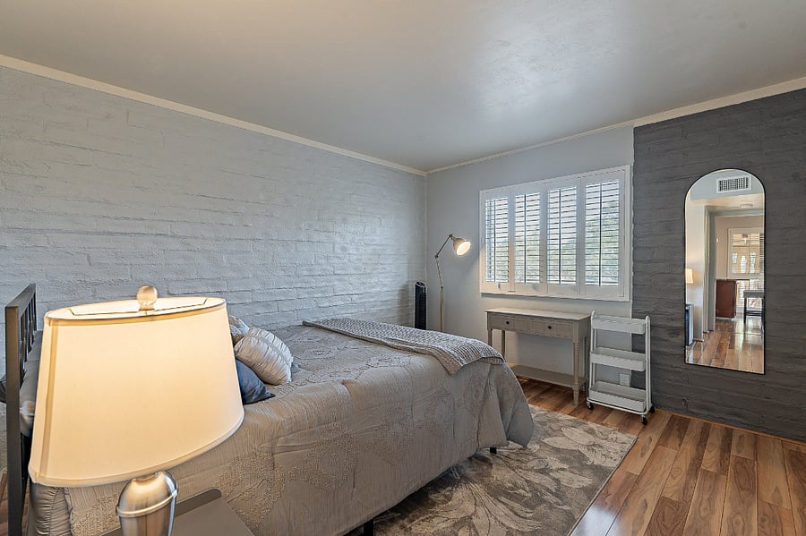 Bedroom with plenty of natural light.