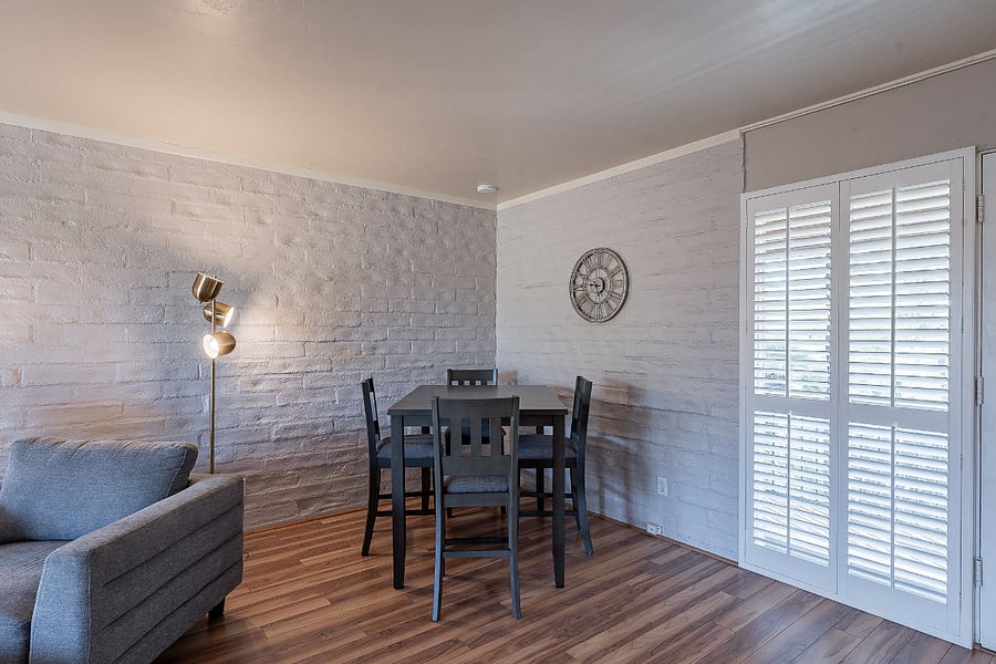 Four person eating area.