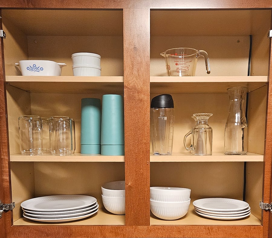 Full dinnerware and drinkware sets provided.