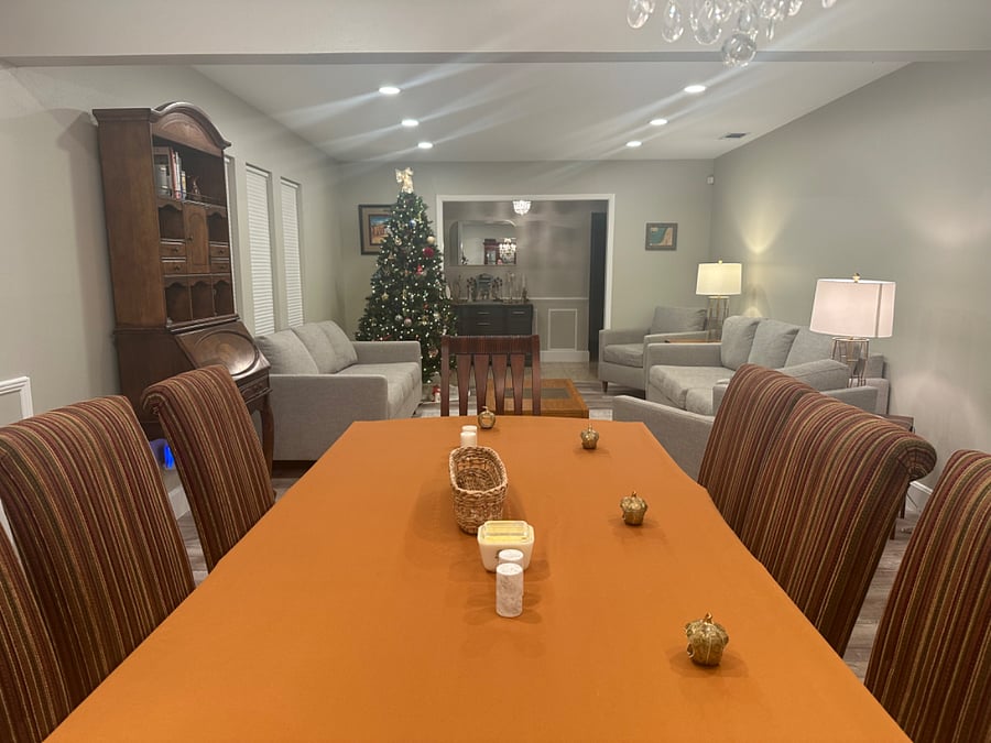 Dining room and living room