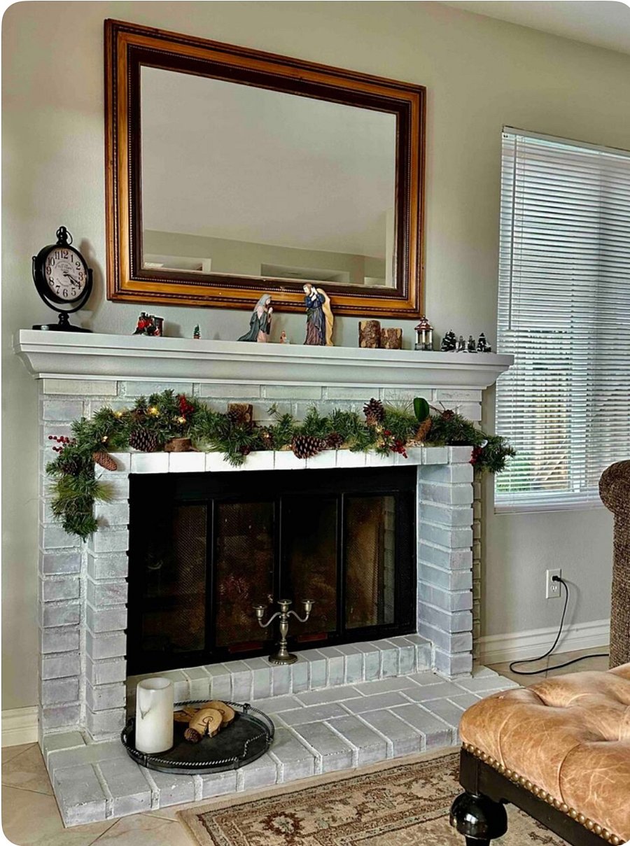 Family room has a fireplace.