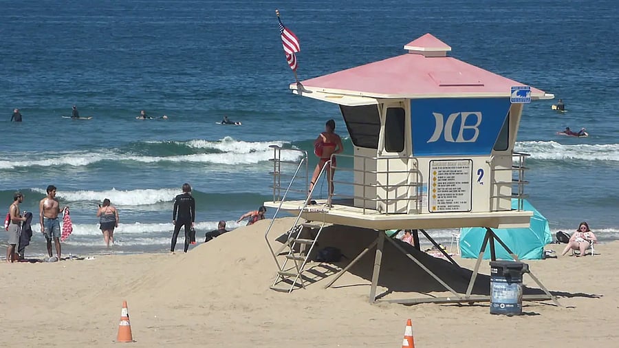Life guard station on the beach
