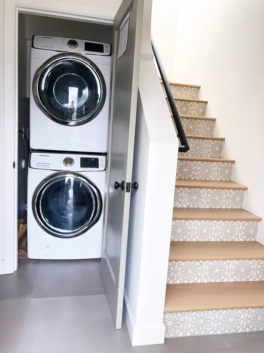 Washer & Dryer in the Common Hall closet between Main house and Mother in Law Guest Quarters. The second set is located in the garage.