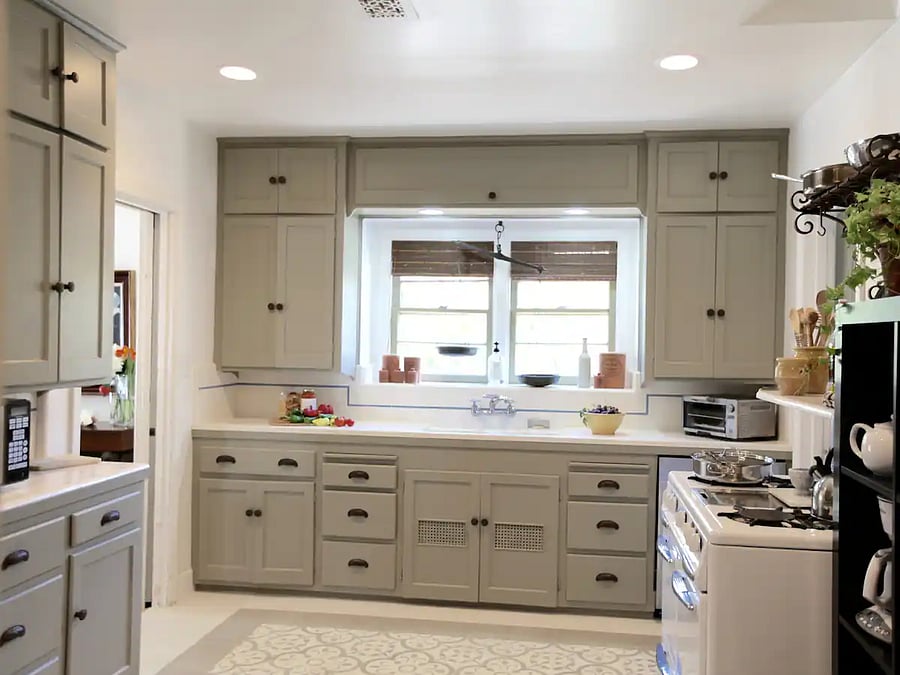 Renovated kitchen with all new appliances and old world cabinets in main house