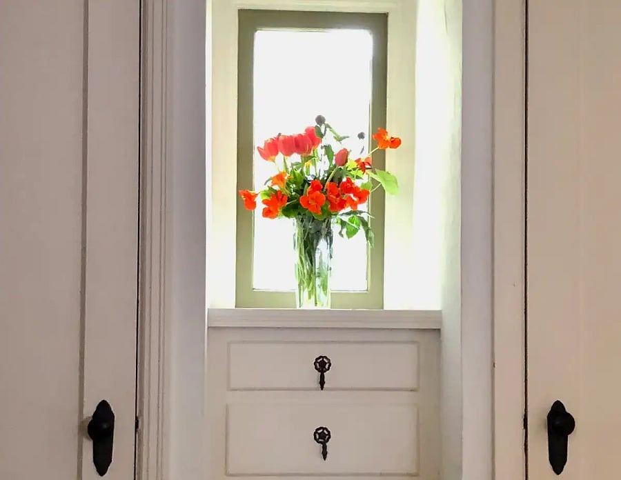 Entry closets in the main house