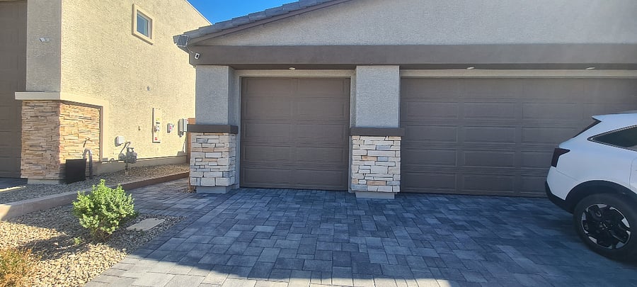 Parking in front of small garage for one car