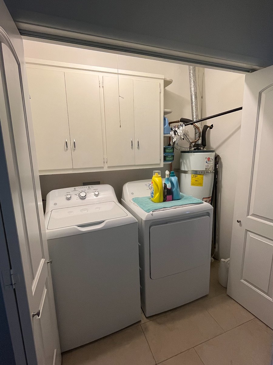 shared laundry room
provide clear unscented laundry soap, dryer sheets and stain remover