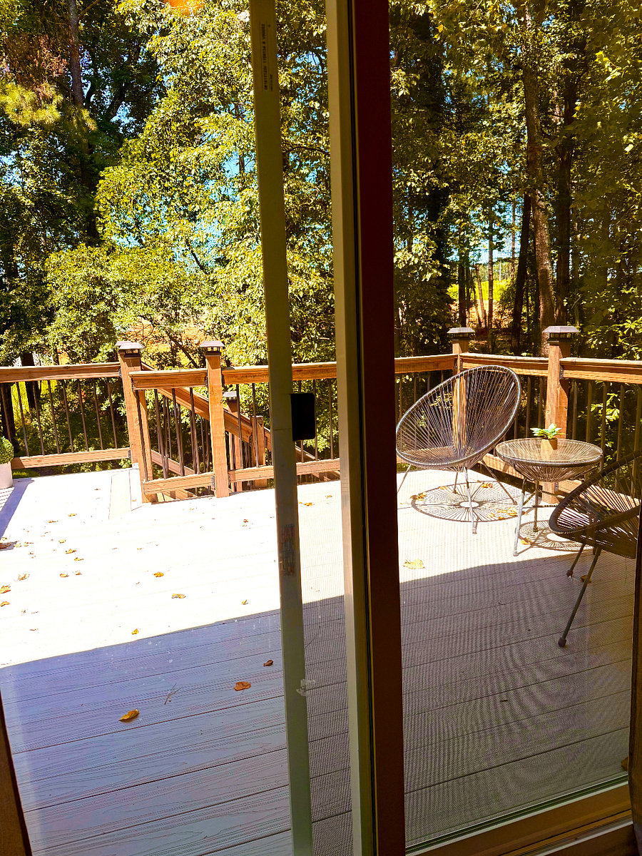 Private deck with sitting area