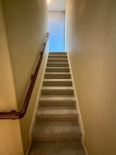 Stairs to your upstairs private retreat.