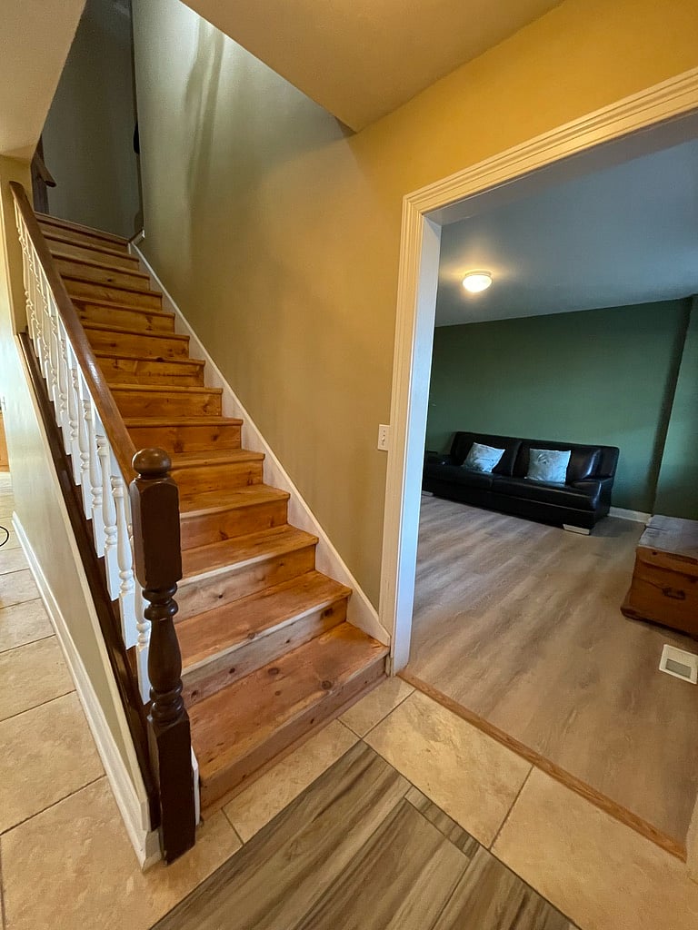 First floor stairs to second floor.