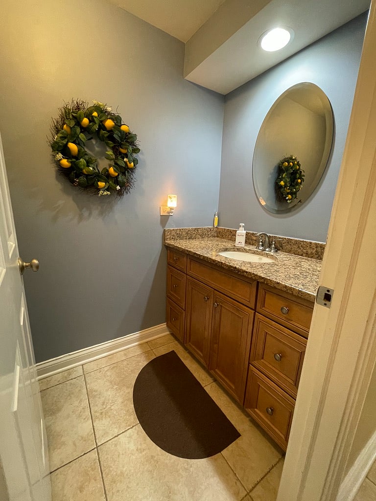 First floor half bathroom.