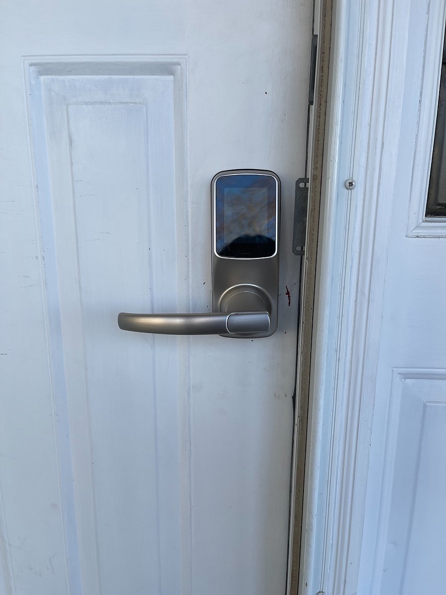 Front door keypad to enter code for entry.