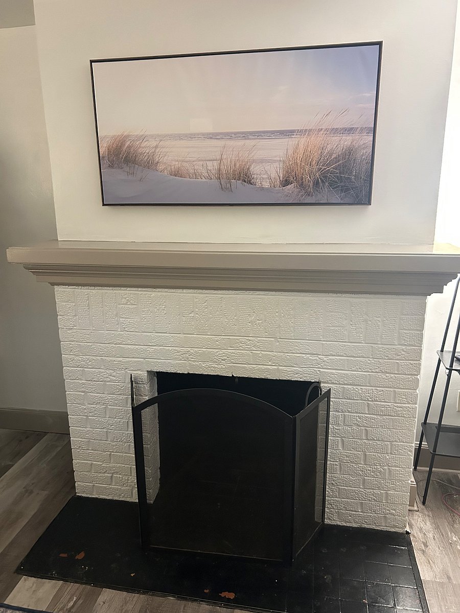 Wood burning fireplace