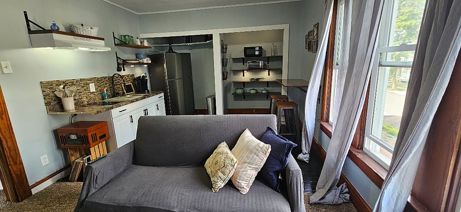 open space of living room and kitchen