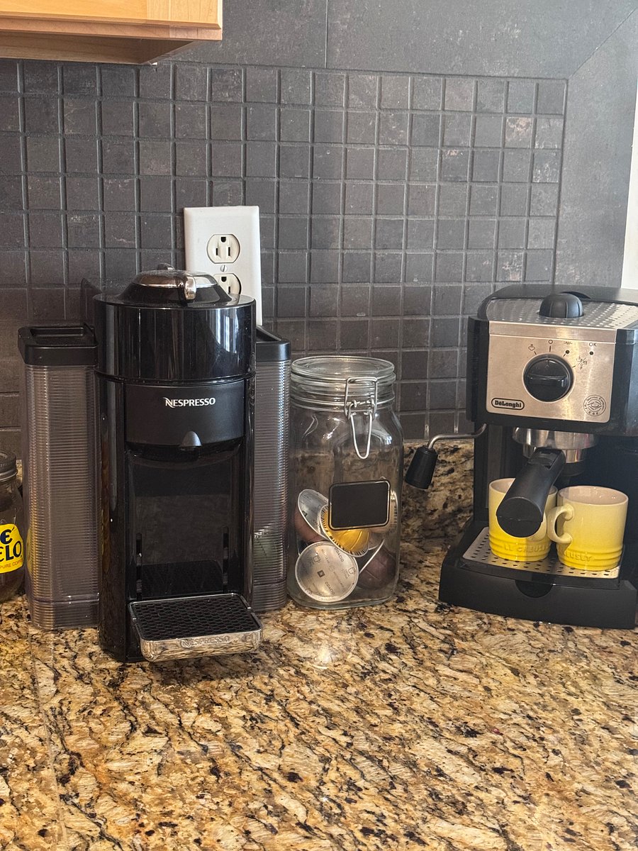 Nespresso and traditional espresso machines.