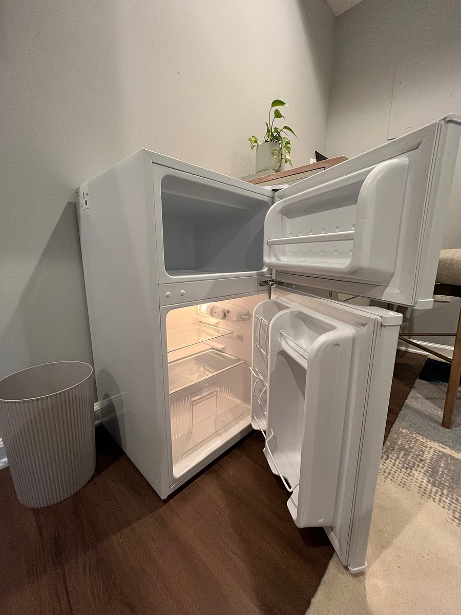 Large mini fridge with freezer
