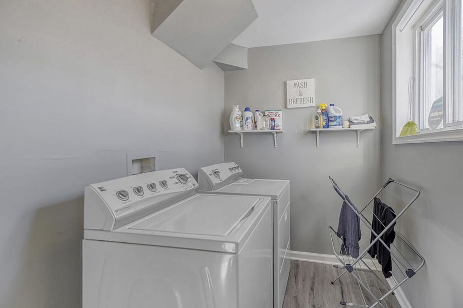 Shared laundry room on main floor