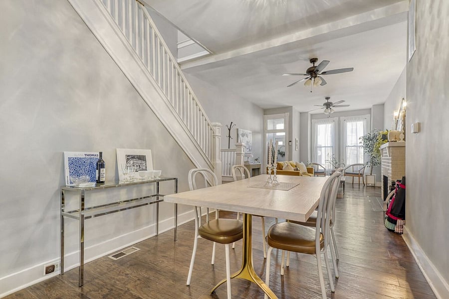 Shared dining area on main floor