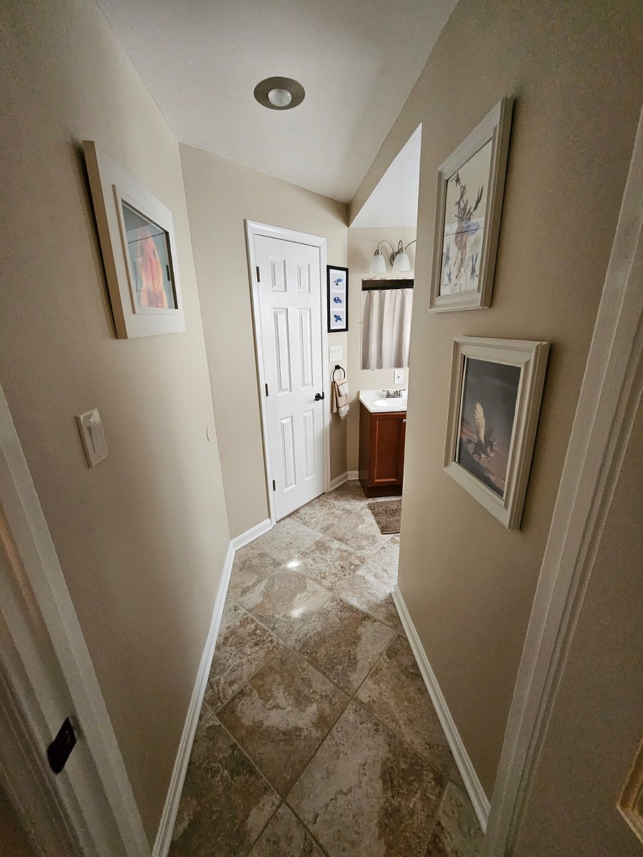 Bathroom entrance from bedroom