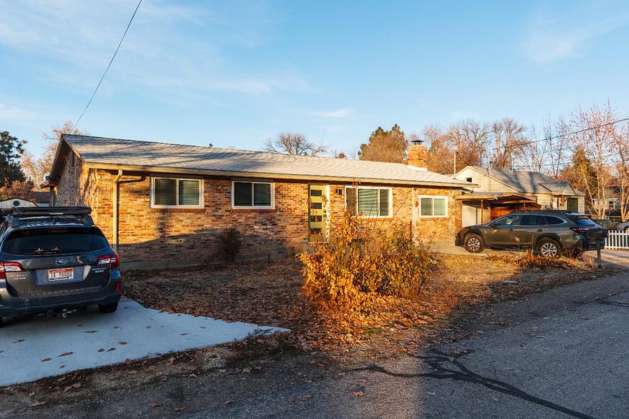 Second driveway on the left of the house