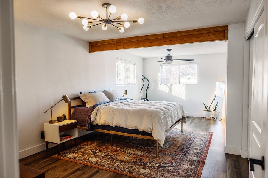 Very large and spacious master bedroom.