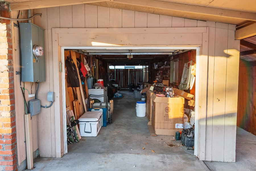 Garage for storage.