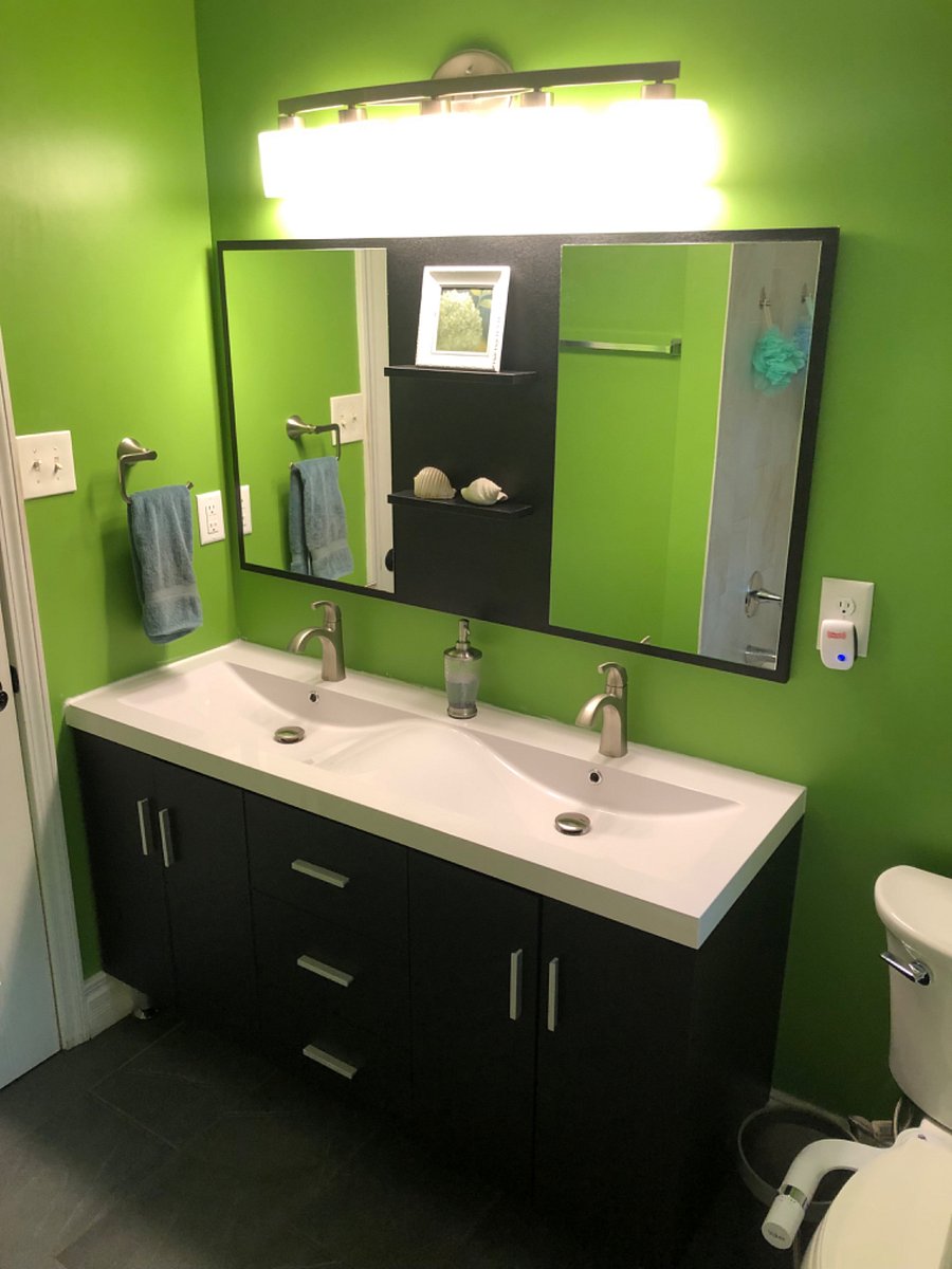 Remodeled Bath with dual vanity