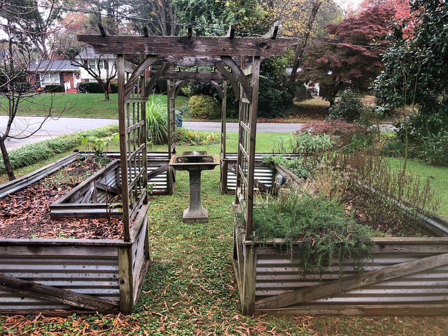 Help yourself to the herb and flower gardens.  Soothing fountain during warm months